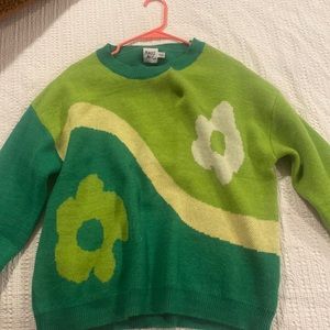 Princess Polly multi-color green sweater